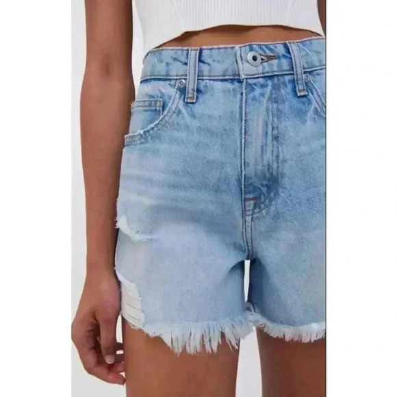 JONATHAN SIMKHAI STANDARD Luca Denim Short Distressed Crete NEW NWT!